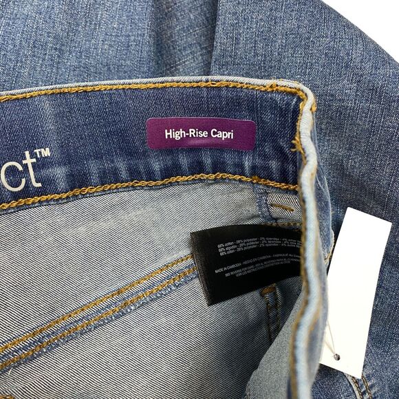 Gloria Vanderbilt Jeans Womens 6 Blue Denim Shape Effect Stretch High Rise Capri - Picture 7 of 13